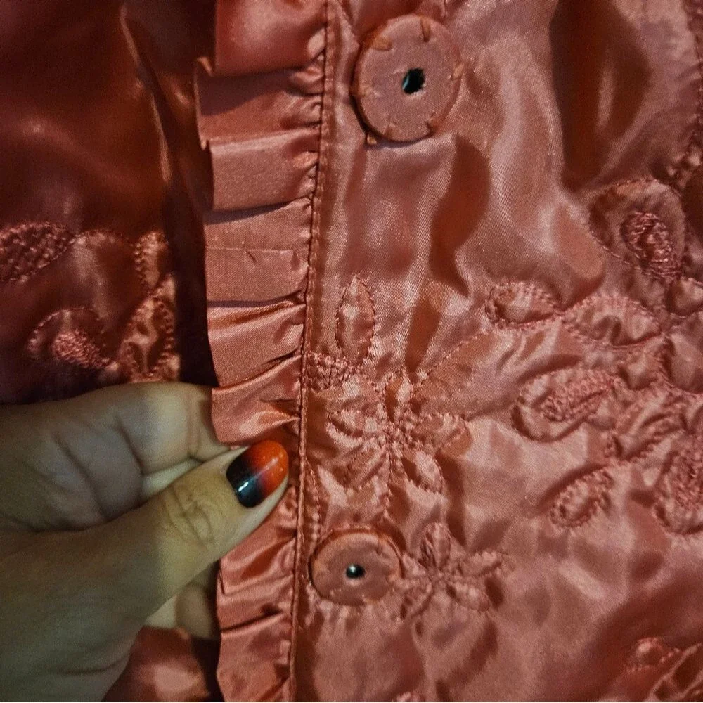 Chico's Salmon Pink Quilted Jacket